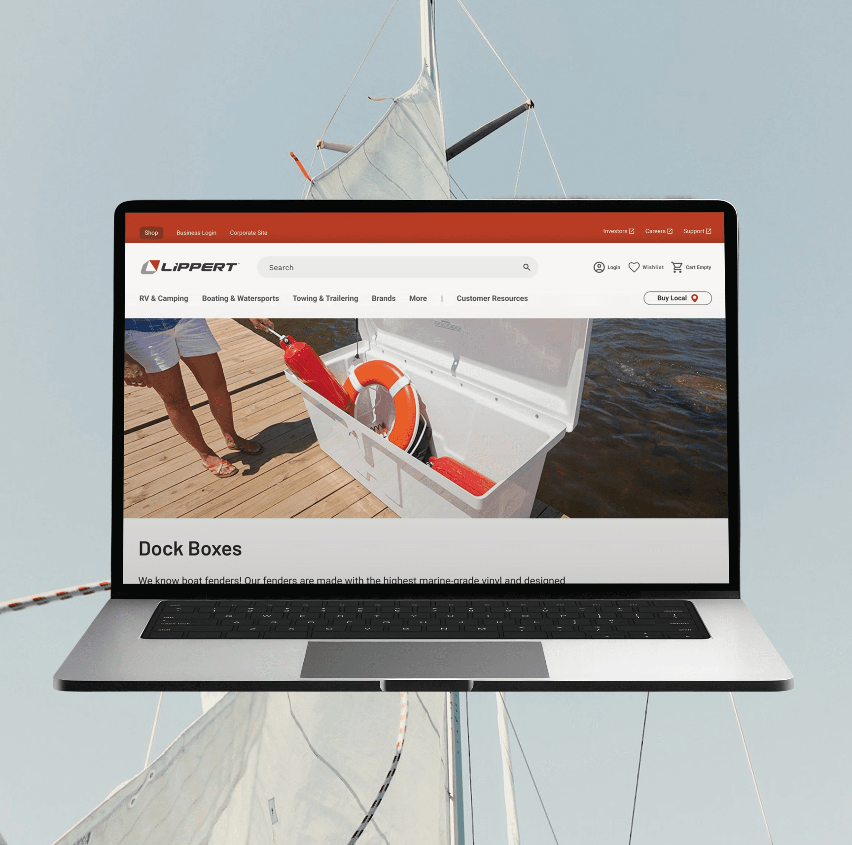 Lippert b2c reveal image right side laptop