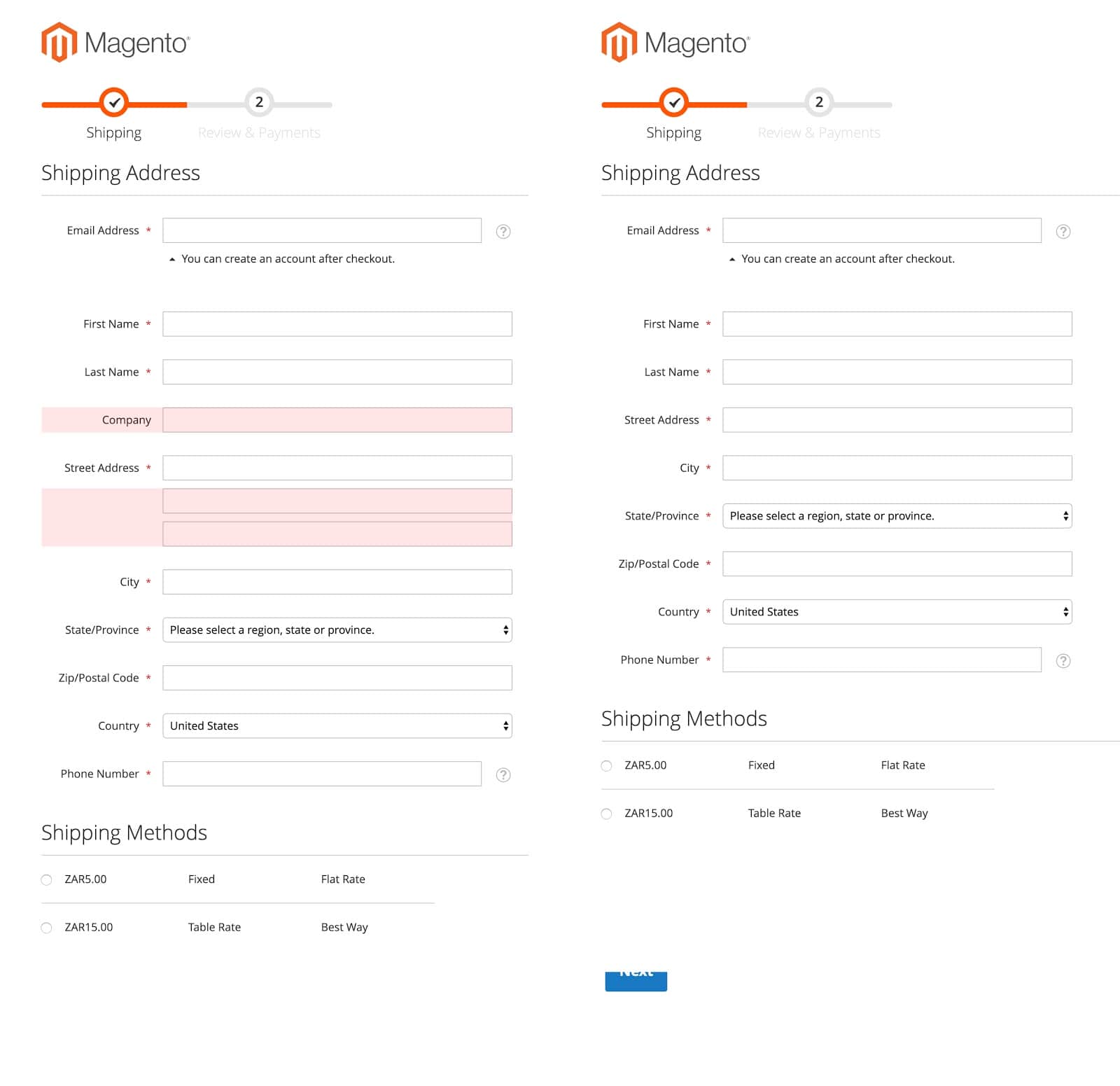 Checkout conversion optimisation