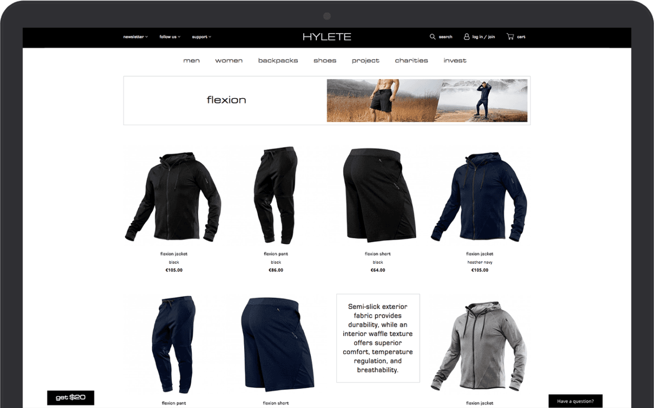 Hylete Site on Ipad Mock